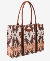 WRANGLER SOUTHWESTERN PRINT TOTE BAG SET - Montana West World